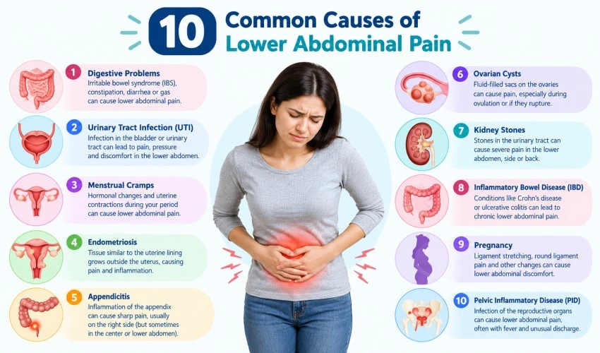 10 Common Causes of Lower Abdominal Pain